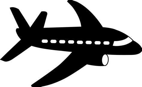 Airplane Clipart Black White Images .